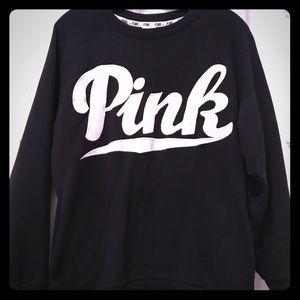 VS Black Sweatshirt PINK Logo XS